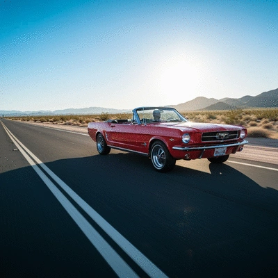 Fully restored classic Ford F-100 displayed at a car show, shiny and pristine